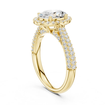 Oval Halo Lab Grown Diamond Engagement Ring