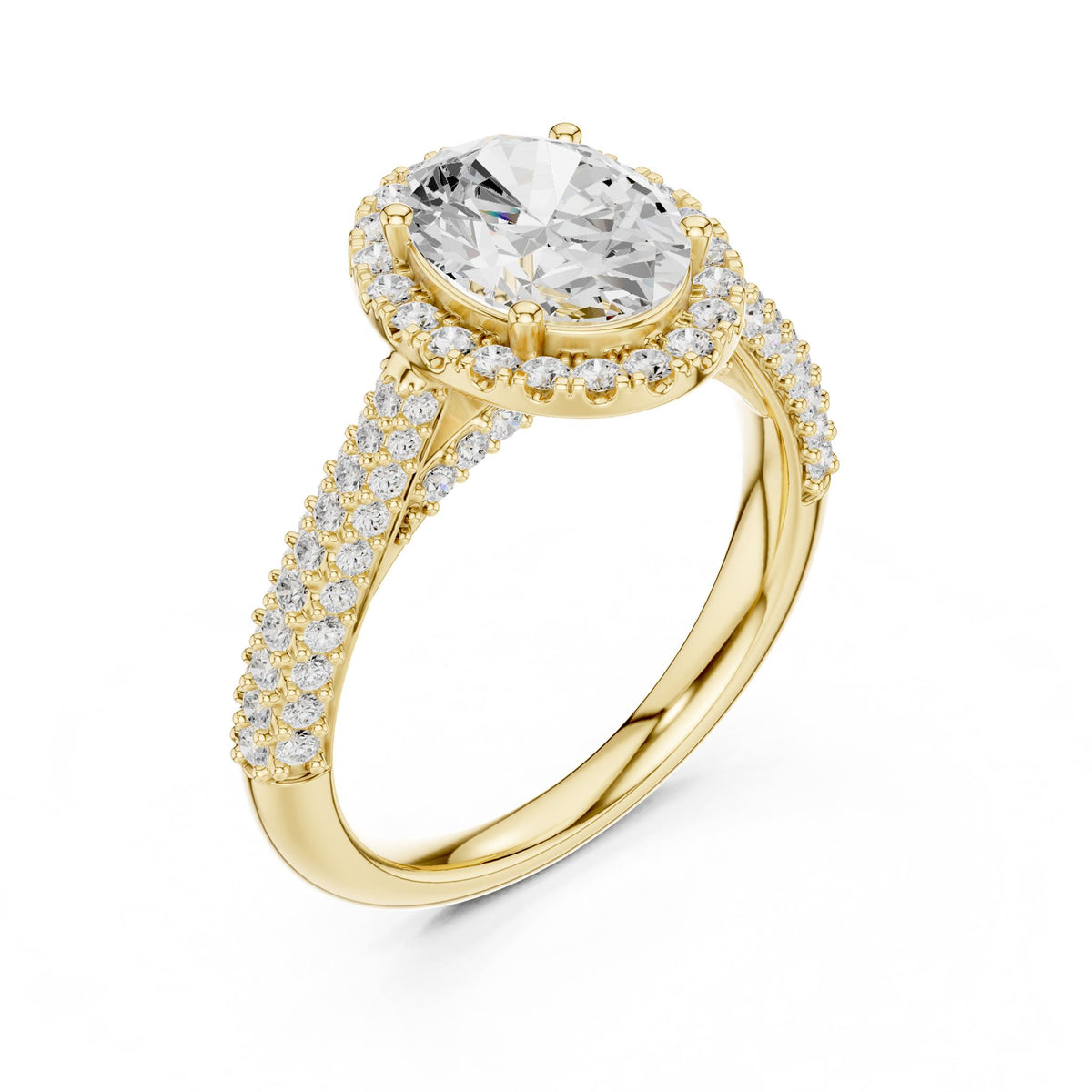 Oval Halo Lab Grown Diamond Engagement Ring
