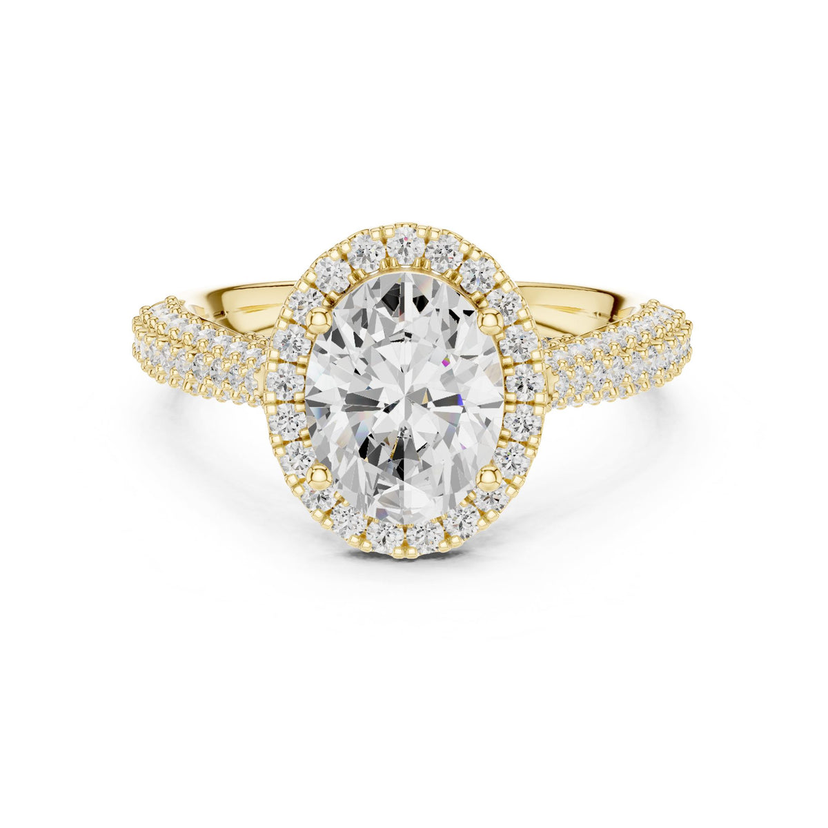 Oval Halo Lab Grown Diamond Engagement Ring