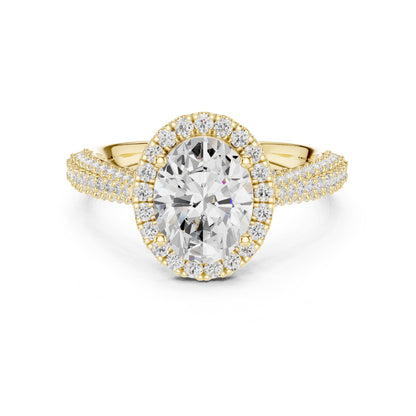 Oval Halo Lab Grown Diamond Engagement Ring