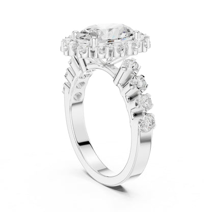 Oval Halo Lab Grown Diamond Engagement Ring