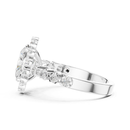 Oval Halo Lab Grown Diamond Engagement Ring