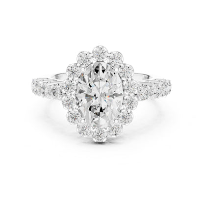 Oval Halo Lab Grown Diamond Engagement Ring