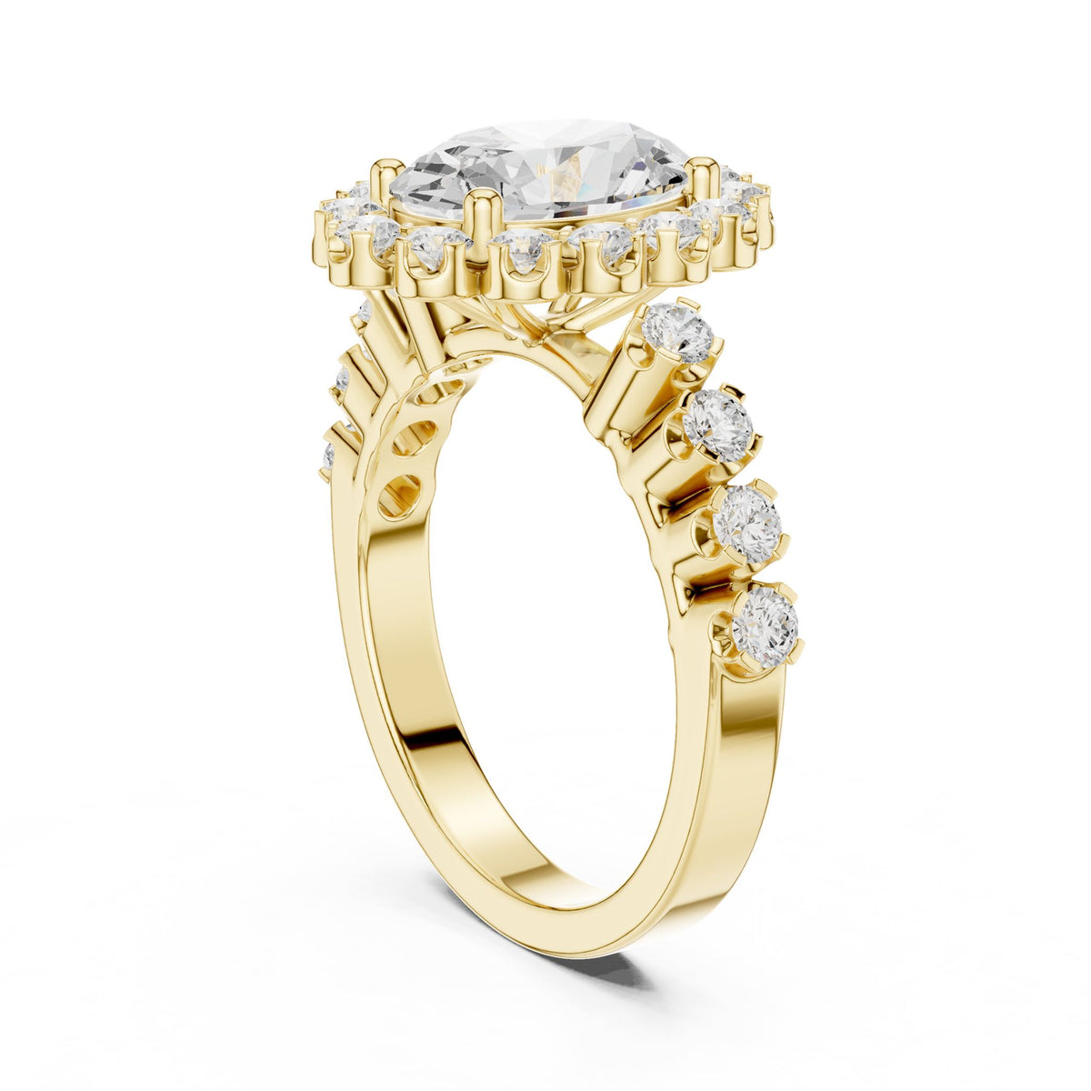 Oval Halo Lab Grown Diamond Engagement Ring
