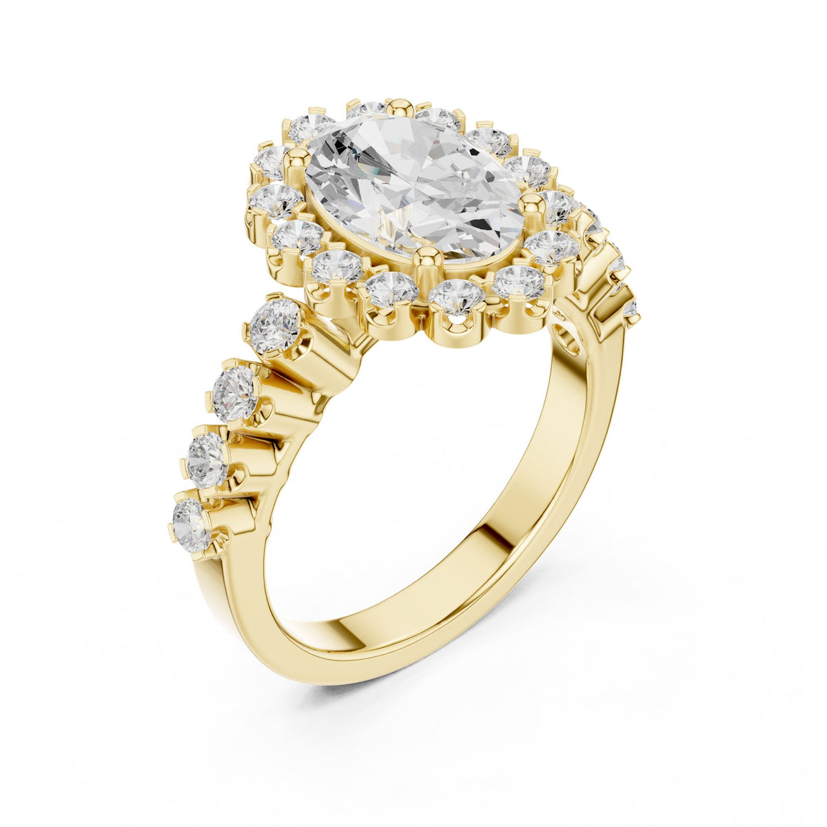 Oval Halo Lab Grown Diamond Engagement Ring