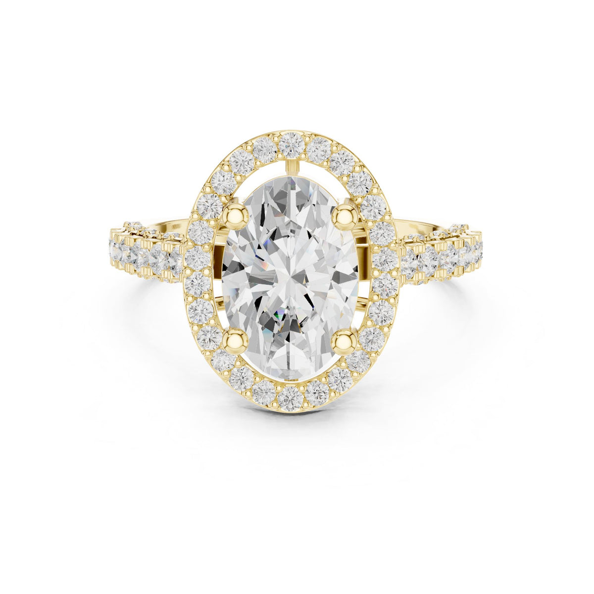 Oval Halo Lab Grown Diamond Engagement Ring