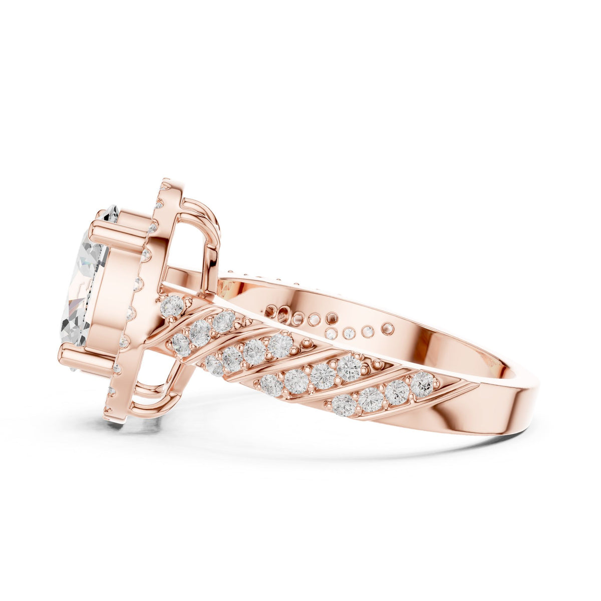 Oval Halo Lab Grown Diamond Engagement Ring