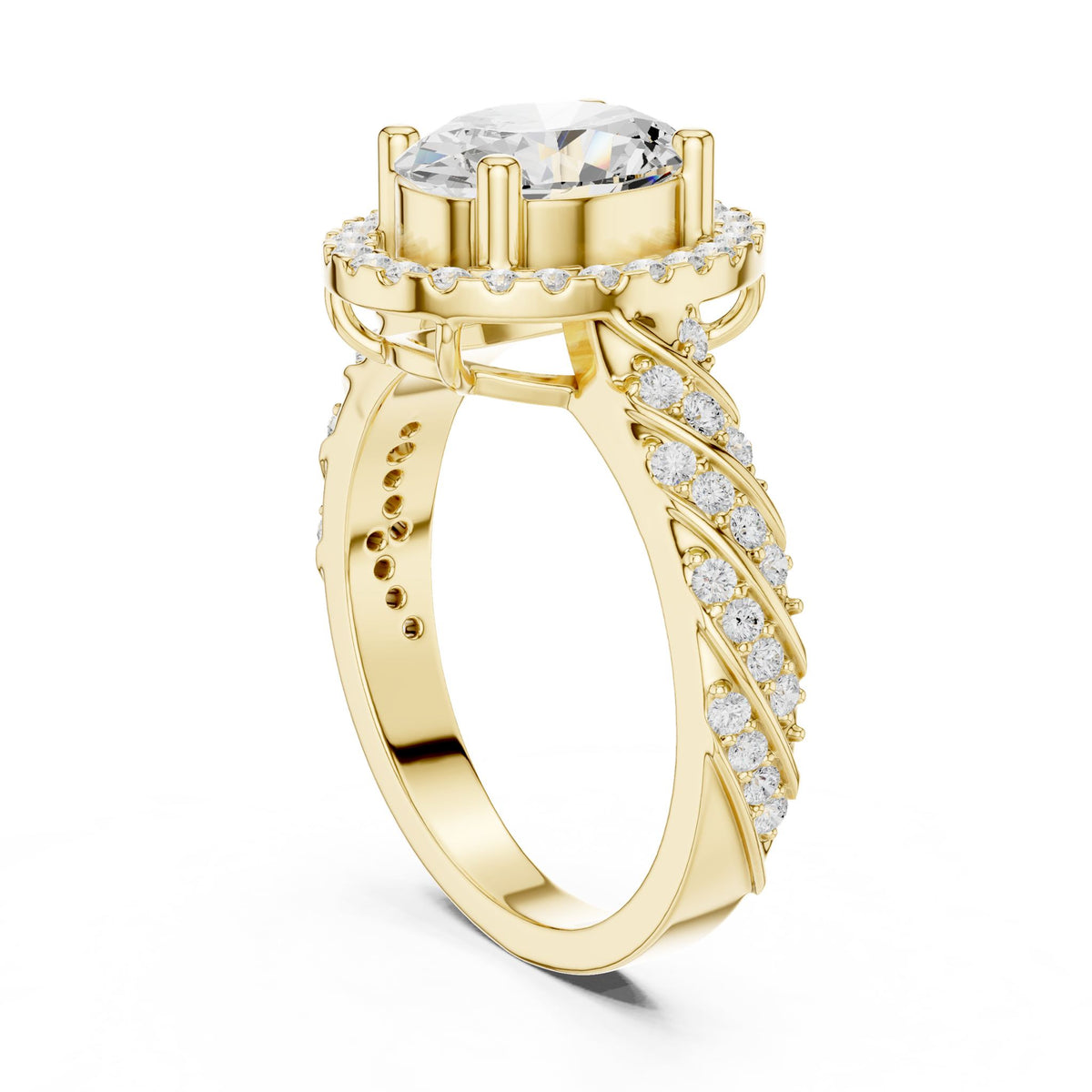 Oval Halo Lab Grown Diamond Engagement Ring