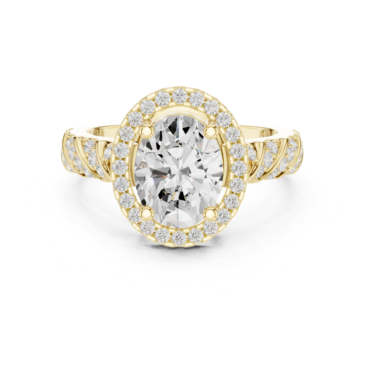 Oval Halo Lab Grown Diamond Engagement Ring