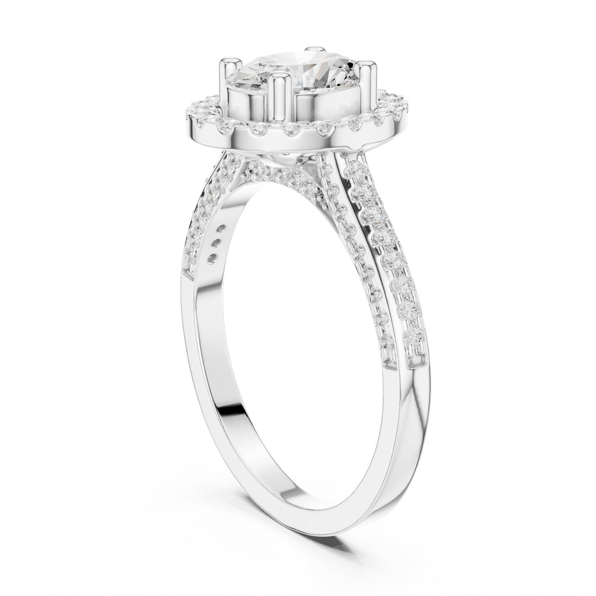 Oval Halo Lab Grown Diamond Engagement Ring
