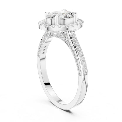 Oval Halo Lab Grown Diamond Engagement Ring