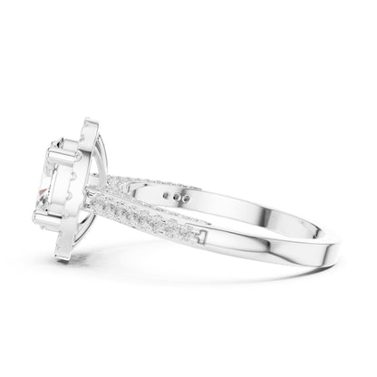 Oval Halo Lab Grown Diamond Engagement Ring