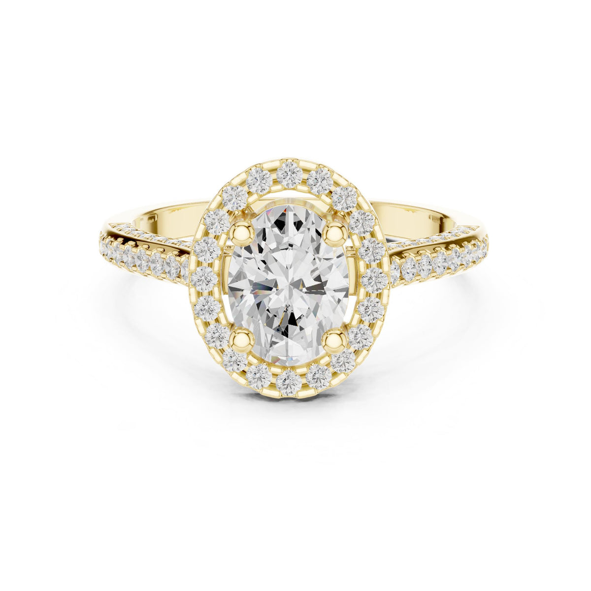 Oval Halo Lab Grown Diamond Engagement Ring