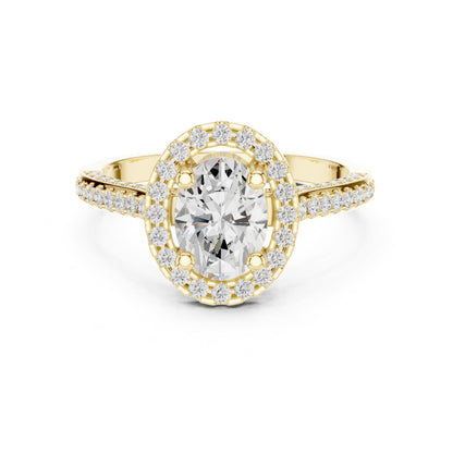 Oval Halo Lab Grown Diamond Engagement Ring