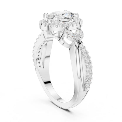 Oval Halo Lab Grown Diamond Engagement Ring