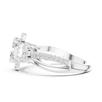 Oval Halo Lab Grown Diamond Engagement Ring