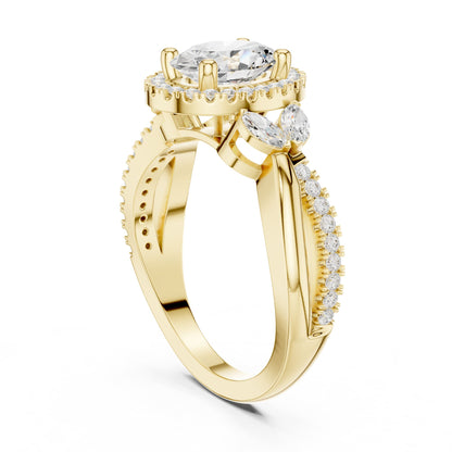 Oval Halo Lab Grown Diamond Engagement Ring