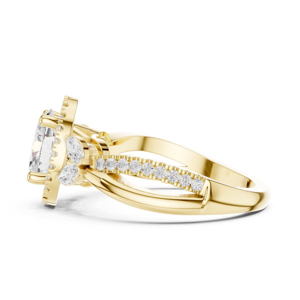 Oval Halo Lab Grown Diamond Engagement Ring