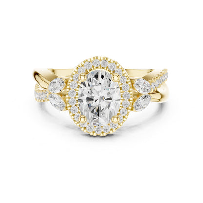 Oval Halo Lab Grown Diamond Engagement Ring