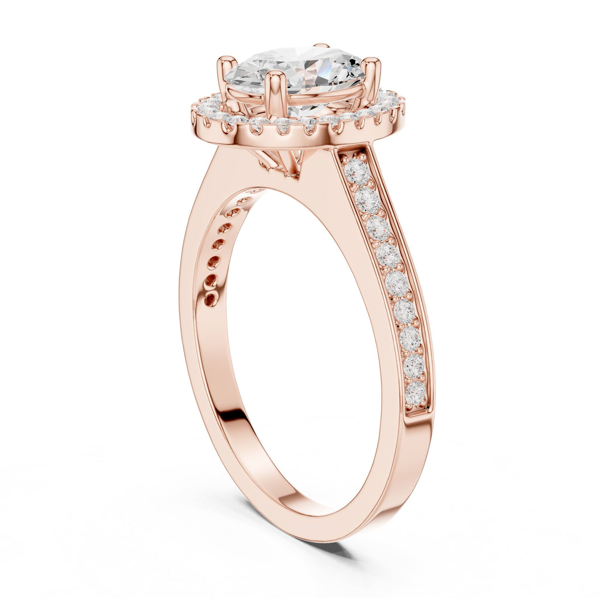 Oval Halo Lab Grown Diamond Engagement Ring