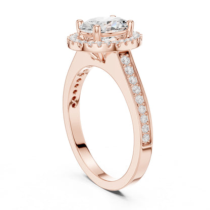 Oval Halo Lab Grown Diamond Engagement Ring