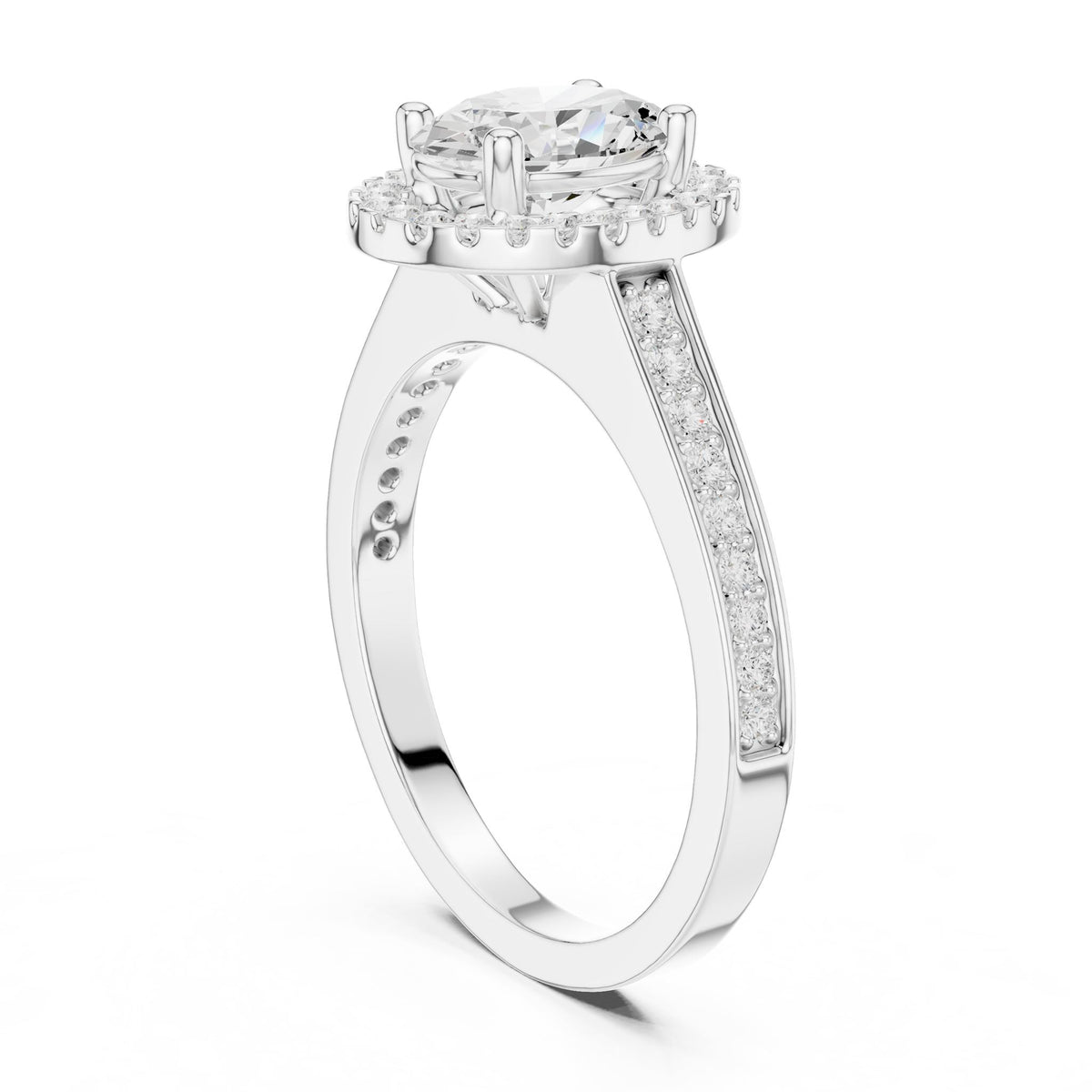 Oval Halo Lab Grown Diamond Engagement Ring