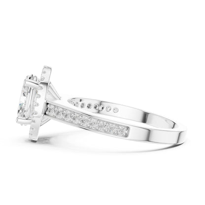 Oval Halo Lab Grown Diamond Engagement Ring