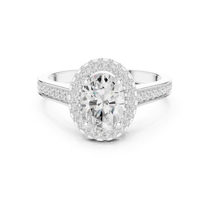 Oval Halo Lab Grown Diamond Engagement Ring
