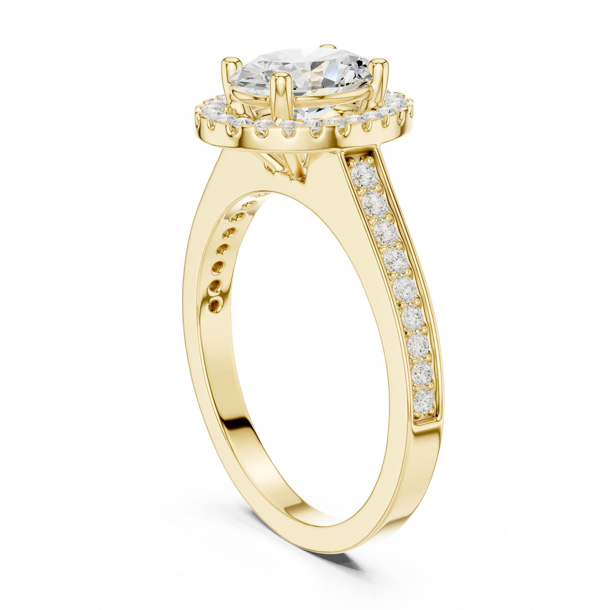 Oval Halo Lab Grown Diamond Engagement Ring