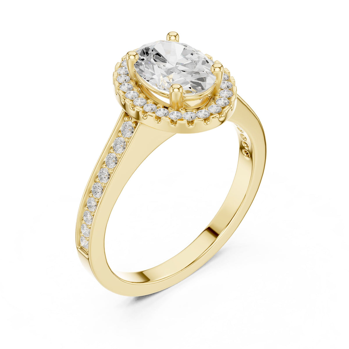Oval Halo Lab Grown Diamond Engagement Ring
