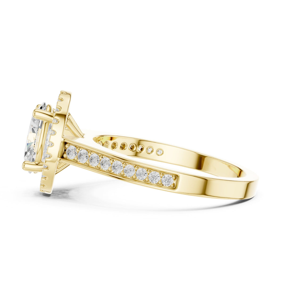 Oval Halo Lab Grown Diamond Engagement Ring