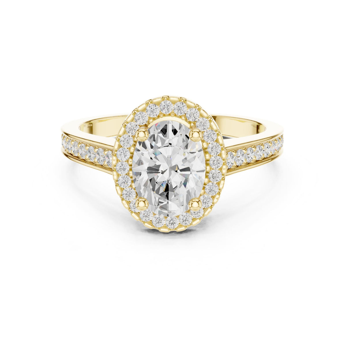 Oval Halo Lab Grown Diamond Engagement Ring