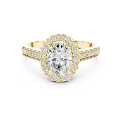 Oval Halo Lab Grown Diamond Engagement Ring