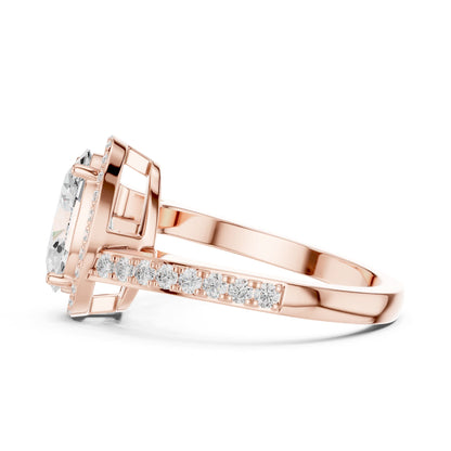 Oval Halo Lab Grown Diamond Engagement Ring