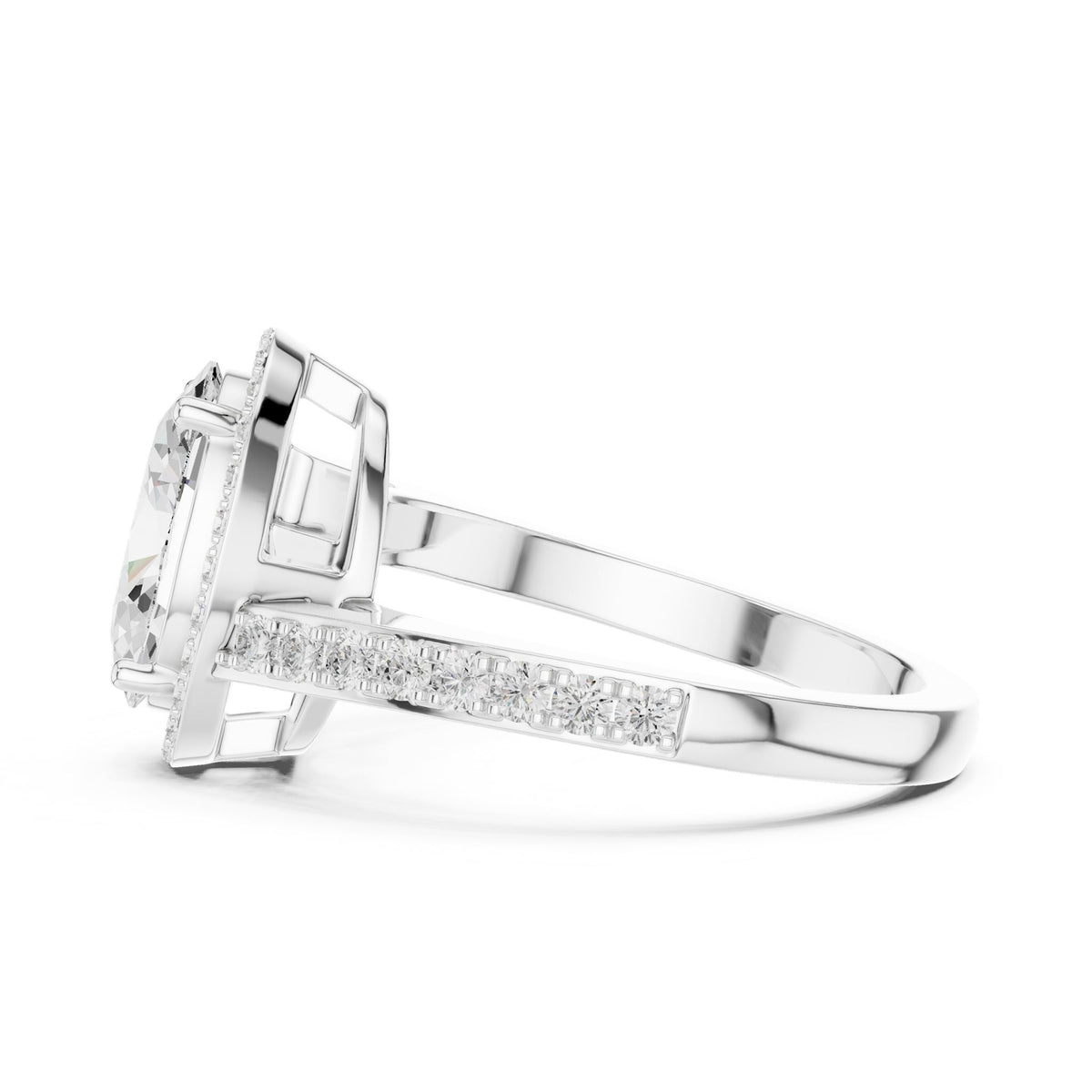 Oval Halo Lab Grown Diamond Engagement Ring
