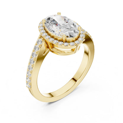 Oval Halo Lab Grown Diamond Engagement Ring