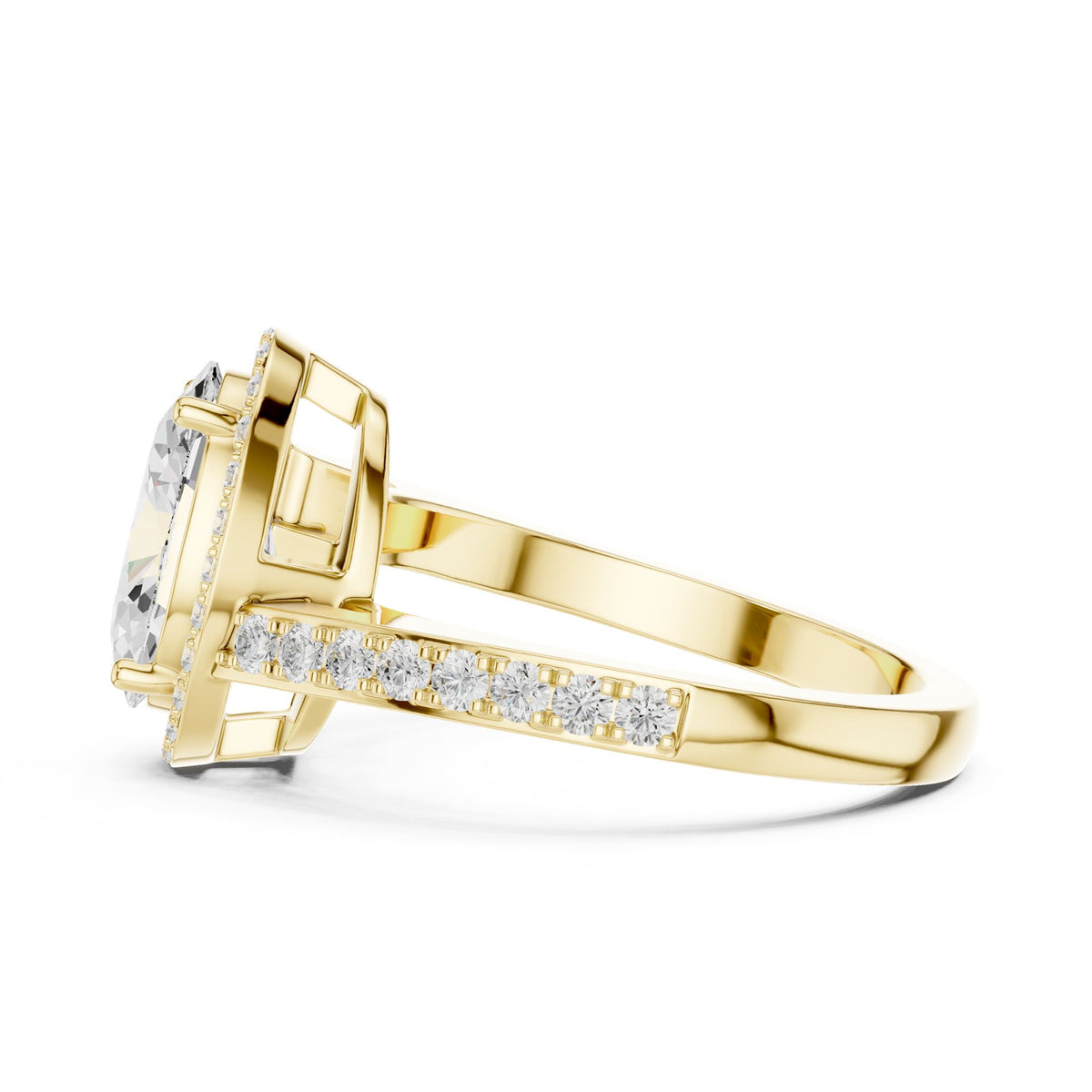 Oval Halo Lab Grown Diamond Engagement Ring