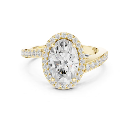 Oval Halo Lab Grown Diamond Engagement Ring