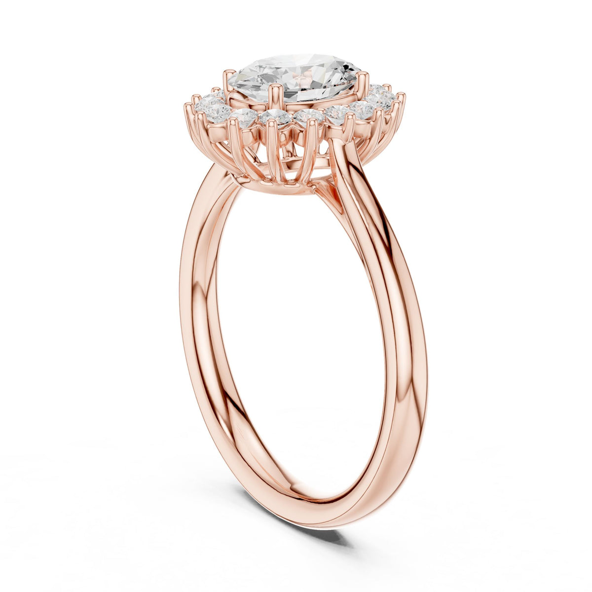 Oval Halo Lab Grown Diamond Engagement Ring
