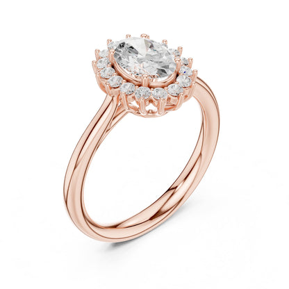 Oval Halo Lab Grown Diamond Engagement Ring