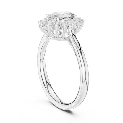 Oval Halo Lab Grown Diamond Engagement Ring