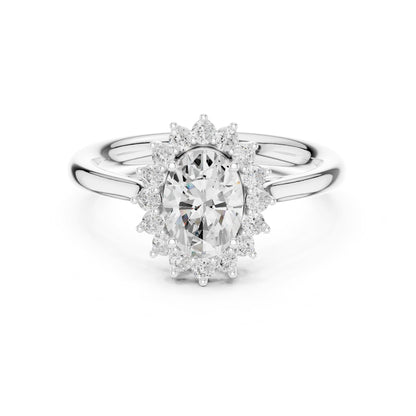 Oval Halo Lab Grown Diamond Engagement Ring