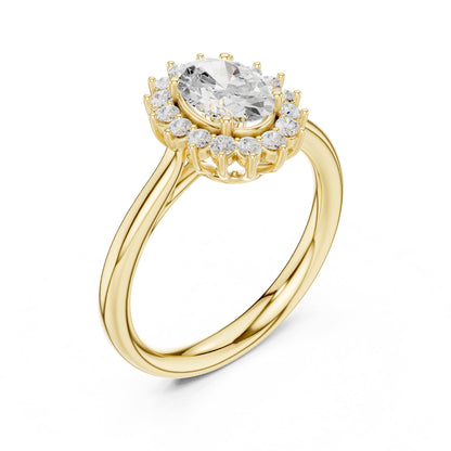 Oval Halo Lab Grown Diamond Engagement Ring