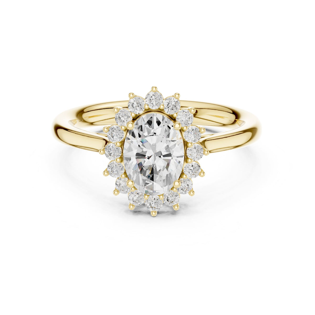 Oval Halo Lab Grown Diamond Engagement Ring