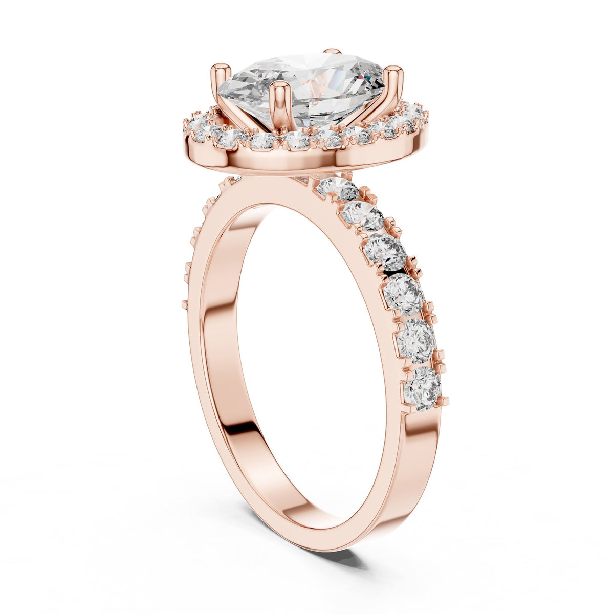 Oval Halo Lab Grown Diamond Engagement Ring