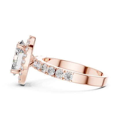 Oval Halo Lab Grown Diamond Engagement Ring