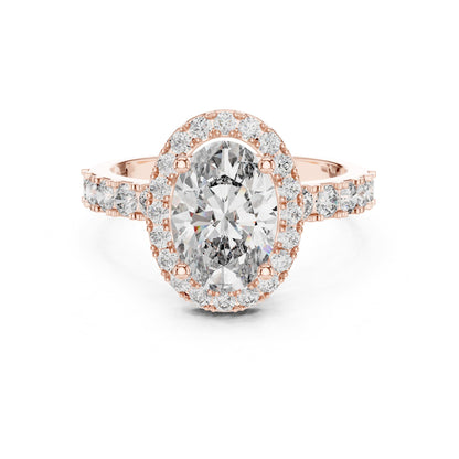Oval Halo Lab Grown Diamond Engagement Ring