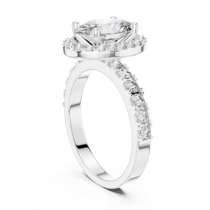 Oval Halo Lab Grown Diamond Engagement Ring