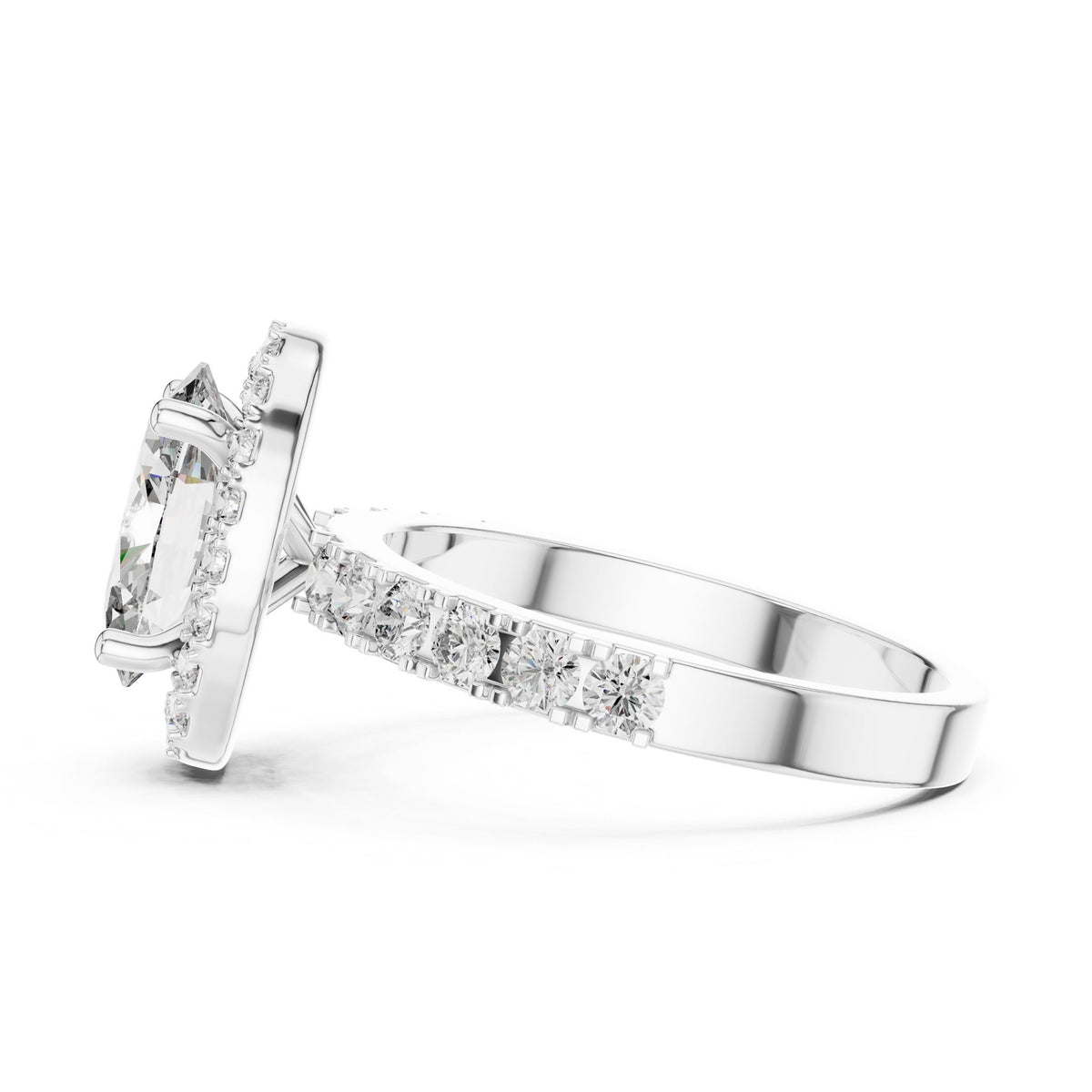 Oval Halo Lab Grown Diamond Engagement Ring