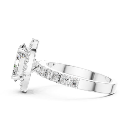 Oval Halo Lab Grown Diamond Engagement Ring